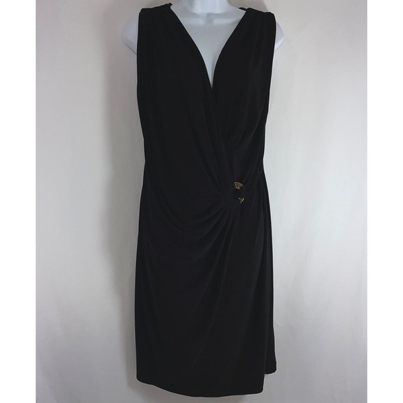 Jones Studio Dresses & Skirts - Jones Studio Faux Wrap Dress size 10 Side Ruching